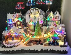 EVolution Electric Vehicles 21″ LED Animated Christmas Musical Town Display NEW The Villages Florida