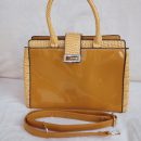 Yellow Crocodile Print Satchel Bag The Villages Florida