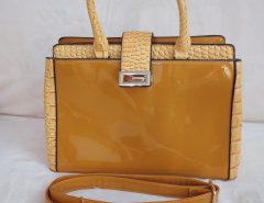 Yellow Crocodile Print Satchel Bag The Villages Florida