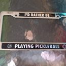 Chrome License Plate Bracket  pickleball The Villages Florida