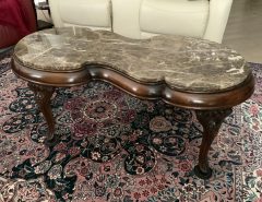 Coffee Table, Antique Brown Marble Top The Villages Florida