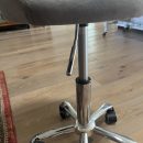 Stool, rolling on wheels, gray fabric The Villages Florida