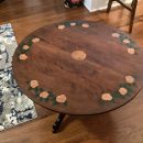 Antique Wooden Tilt Table Hand Painted The Villages Florida