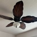 Wooden Palm leaf fan with light kit The Villages Florida