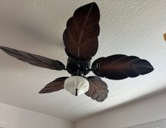 Wooden Palm leaf fan with light kit The Villages Florida