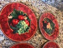 Set of 4 Hallmark Sakura Christmas Dessert Dishes The Villages Florida