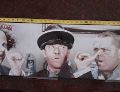 35 inch long STOOGES wooden plaque. The Villages Florida