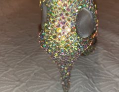 NEW Rhinestone, open toe high heels The Villages Florida