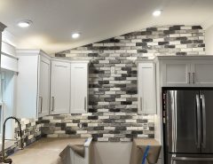 Chicago Style Brick Veneers, White Mixed tiles The Villages Florida