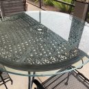 54” Clear Round glass tabletop The Villages Florida