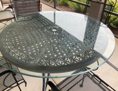 54” Clear Round glass tabletop The Villages Florida