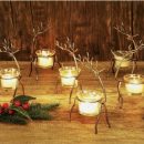 Set of Six Metal Reindeer Candle Holders The Villages Florida