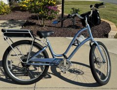 Ebike, Trek Townie go Electra ebike, step through. The Villages Florida