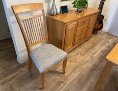 DINING ROOM TABLE WITH 6 UPHOLSTERED CHAIRS & SIDEBOARD The Villages Florida