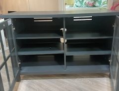 Slate gray TV console The Villages Florida