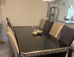 UPSCALE DININGVL ROOM TABLE WITH 8 TUXEDO CHAIRS The Villages Florida