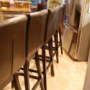 Set of 5 Leather Swivel Bar Stools The Villages Florida