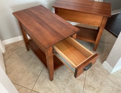 2 Solid Wood End Tables The Villages Florida