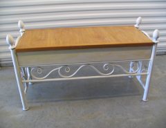 TV Stand/Bench With Iron Frame The Villages Florida