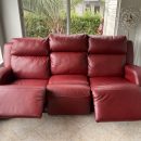 Power leather reclining sofa. The Villages Florida