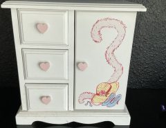 Little Girls White Wood Jewelry Box The Villages Florida