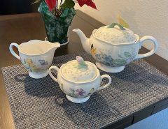 Teapot, sugar bowl, & creamer – Butterfly Meadow by Lenox The Villages Florida