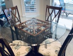 Glass dining room table and 4 chairs The Villages Florida