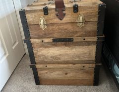 Two wooden storage end tables The Villages Florida