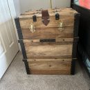 Two wooden storage end tables The Villages Florida