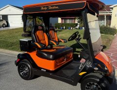 2016 Yamaha EFI Gas Harley Davidson Themed Golf Cart The Villages Florida