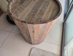 Wood Barrel Coffee & Matching End Table The Villages Florida