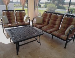 Lanai couch, loveseat, table & cushions The Villages Florida