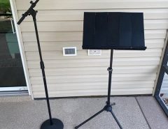 Adjustable microphone and music stand set. The Villages Florida