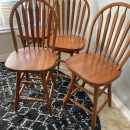 4 wood swivel stools The Villages Florida