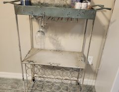 Rustic Metal Rolling Wine/Bar Cart The Villages Florida