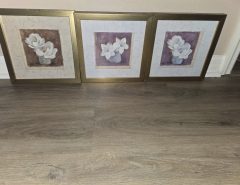 Set of 3 Framed Flower Prints- 10×10 The Villages Florida