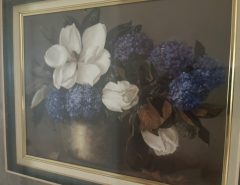 Picture from Picture Galleries Inc of Mags and hydrangeas Beautifully framed and shadow box glasses The Villages Florida