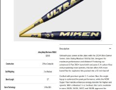 New in Wrapper Miken JB26 26 oz softball bat The Villages Florida