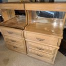 2 Nightstands. Lighted with Mirror Back. The Villages Florida