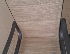 Patio Table w/6 chairs. Tile top. Metal color is hammered black The Villages Florida