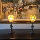 Antique Bronze cut glass buffet lamps The Villages Florida