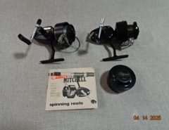 2 VINTAGE 300 MITCHEEL SPINNING REELS EXCELLENT CONDITION The Villages Florida