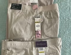 All NEW WITH STORE TAGS on….2 pairs of Ladies size 14 capris and 1 pair of shorts (above knee) $10. each. pair The Villages Florida