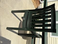 Trek outdoor table and 8 resin patio dining arm chairs The Villages Florida