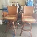 Comfortable teak bar stools chairs The Villages Florida