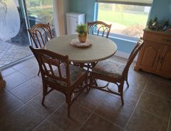 Bamboo Dinette with glass top The Villages Florida