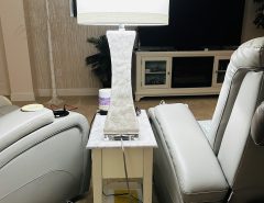 Two White Narrow End Tables The Villages Florida