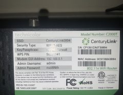 CenturyLink C2000T Technicolor Wireless WiFi Modem Router The Villages Florida