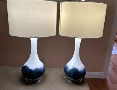 White and Blue Lamps (2) The Villages Florida