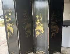 STUNNING BLACK LACQUER 4 PANEL ROOM DIVIDER The Villages Florida